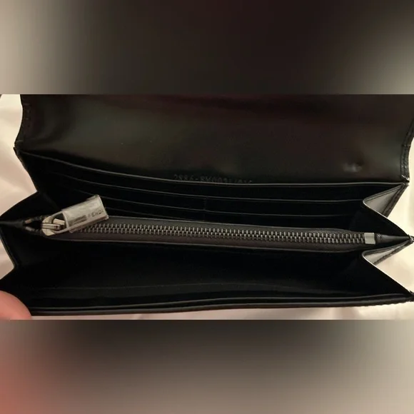 ❗️SOLD❗️ NEW Y2K Fendi Zucchino Black Continental Monogram FF Canvas Long Wallet - Picture 10 of 12